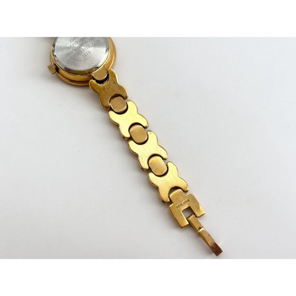 ELGIN EC273-017 Gold Toned Rhinestone Vintage Women's Wristwatch - 24mm - WORKS! - Picture 7 of 9